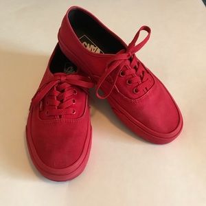 Red Vans 6 Men’s 7.5 Woman’s.